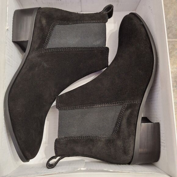 Steve Madden Dover Chelsea Suede Ankle Boots Black Size 7.5  Brand New - Picture 7 of 9